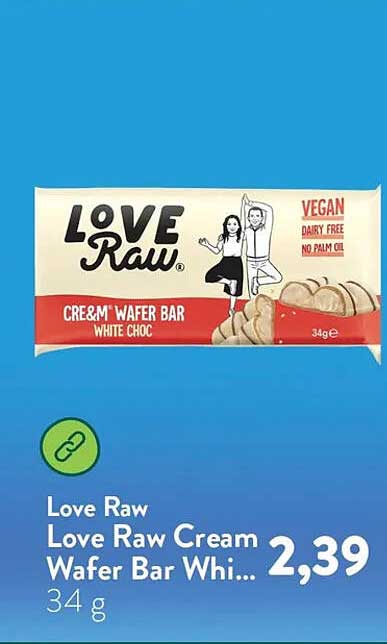 Love Raw Cream Wafer Bar Whi...