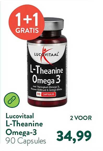 Lucovitaal L-Theanine Omega-3 90 Capsules 1+1 gratis