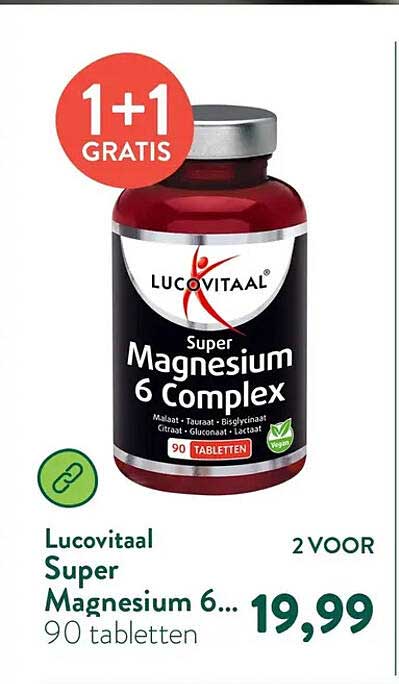 Lucovitaal Super Magnesium 6... 90 tabletten 1+1 gratis