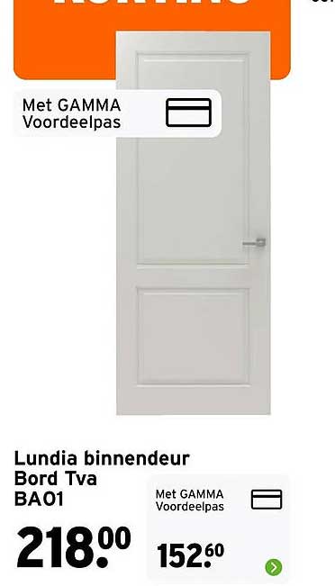 Lundia binnendeur Bord Tva BA01