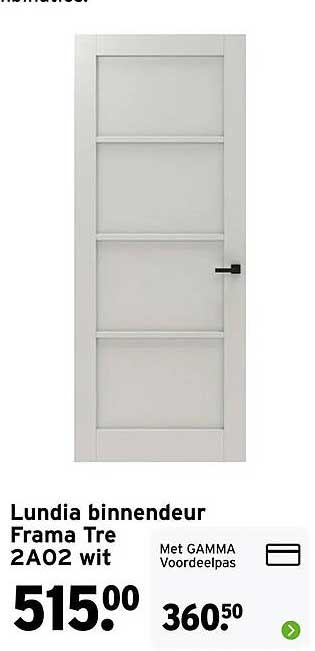 Lundia binnendeur Frama Tre 2A02 wit