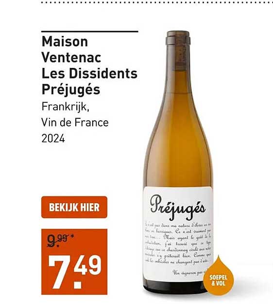 Maison Ventenac Les Dissidents Préjugés Frankrijk, Vin de France 2024