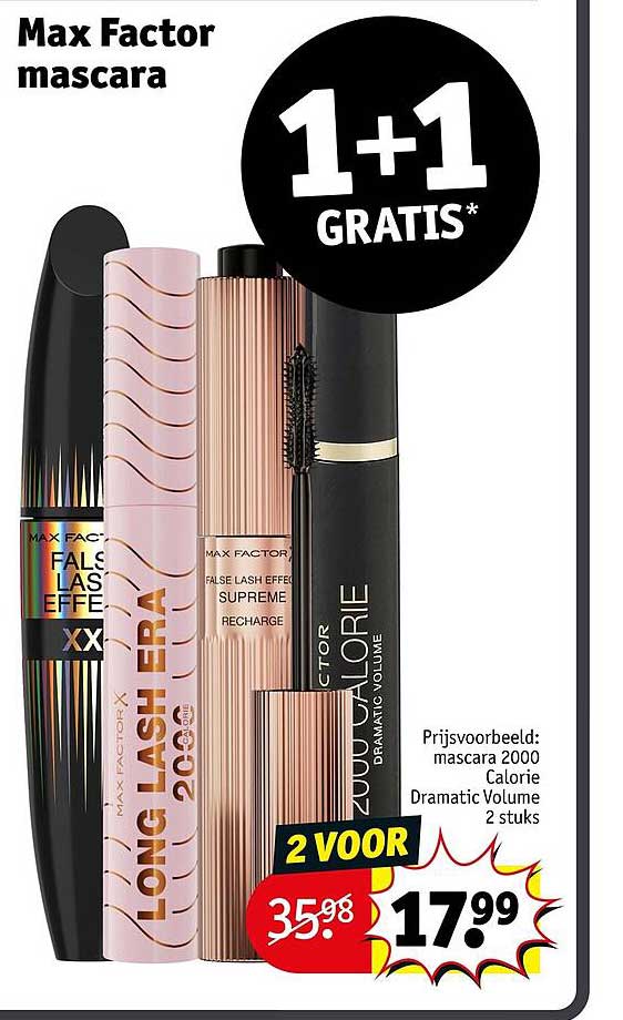 Max Factor mascara 1+1 gratis