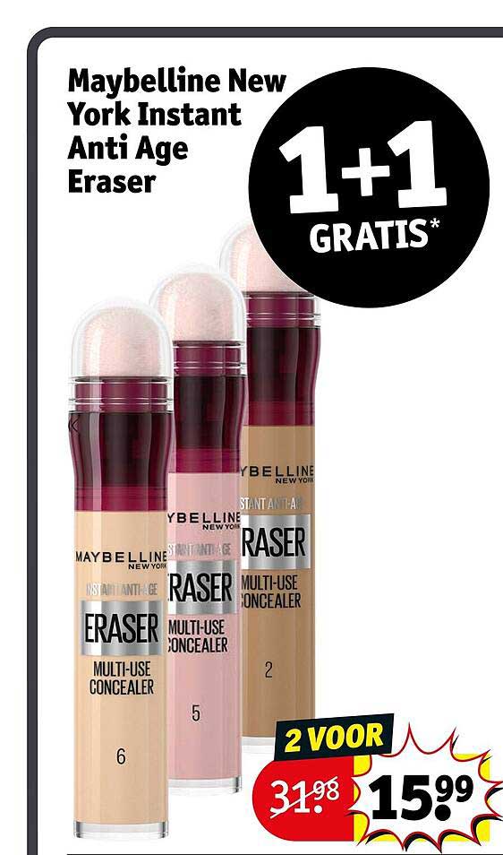 Maybelline New York Instant Anti Age Eraser 1+1 GRATIS*