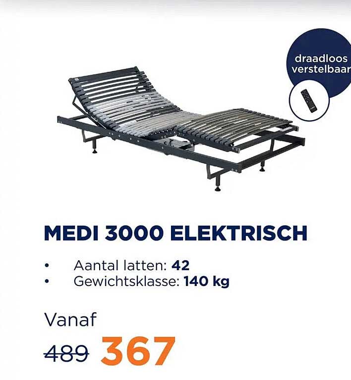 MEDI 3000 ELEKTRISCH draadloos verstelbaar