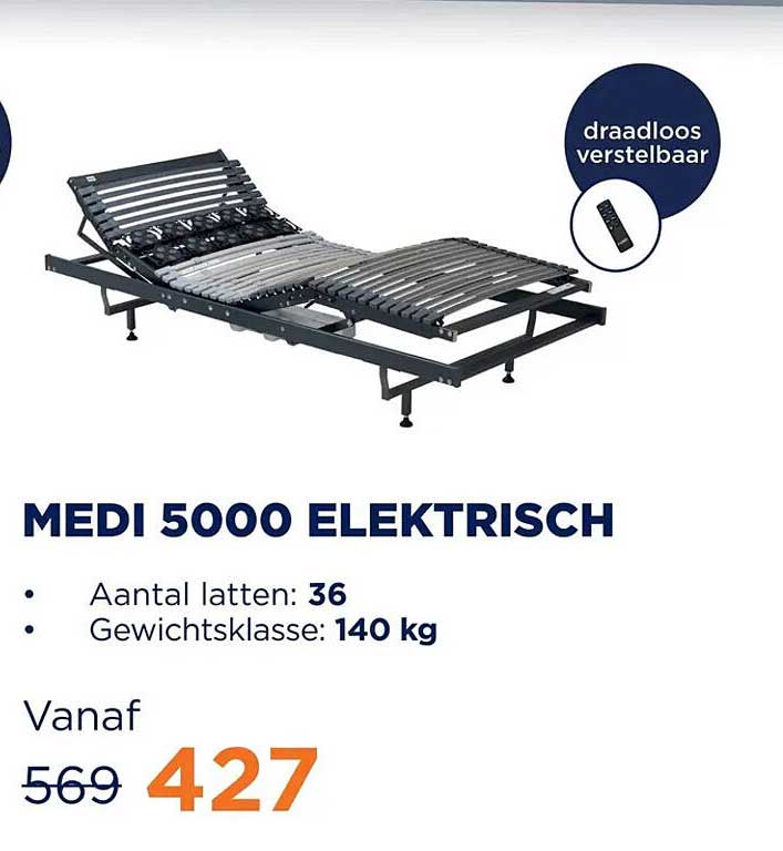 MEDI 5000 ELEKTRISCH draadloos verstelbaar