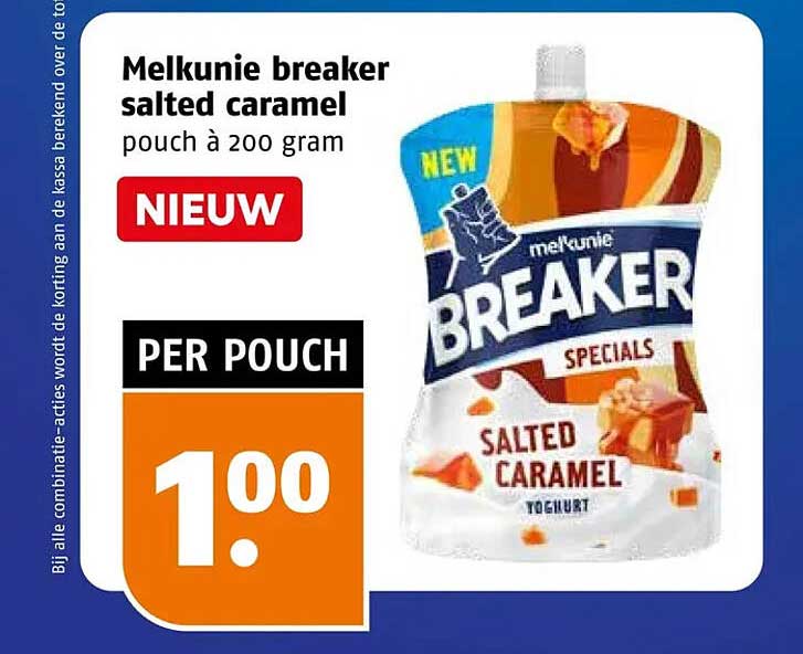 Melkunie breaker salted caramel pouch à 200 gram NIEUW PER POUCH