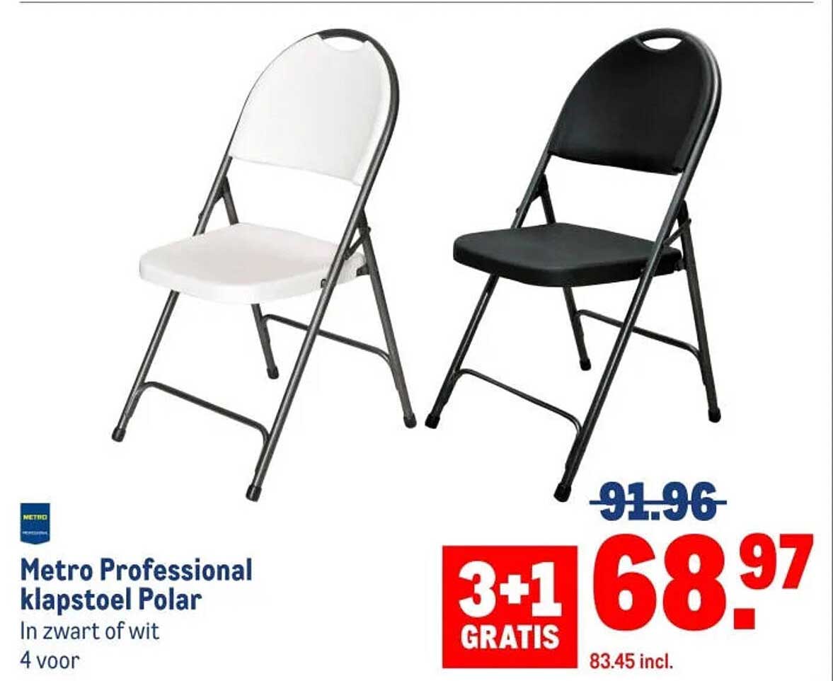 Metro Professional klapstoel Polar 3+1 GRATIS