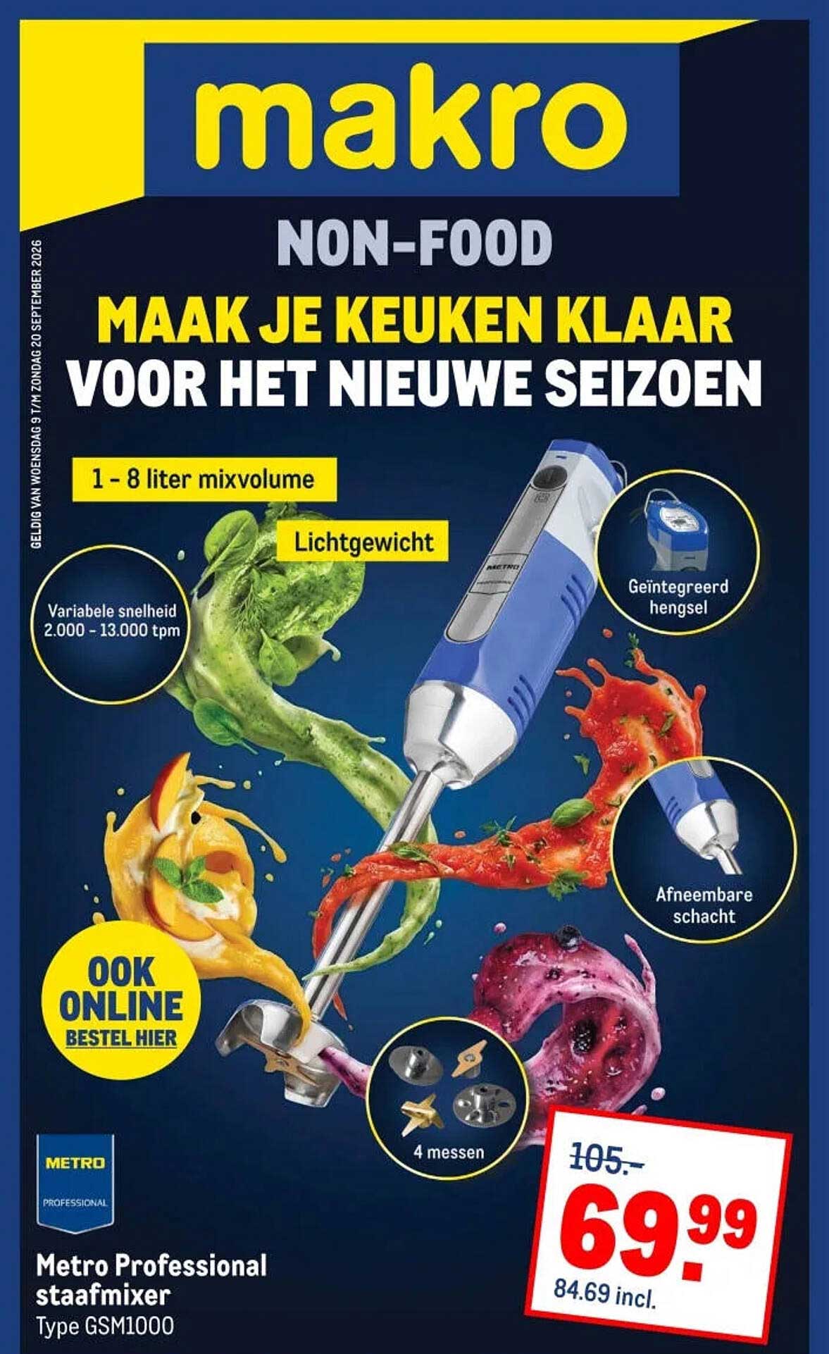 Metro Professional staafmixer Type GSM1000