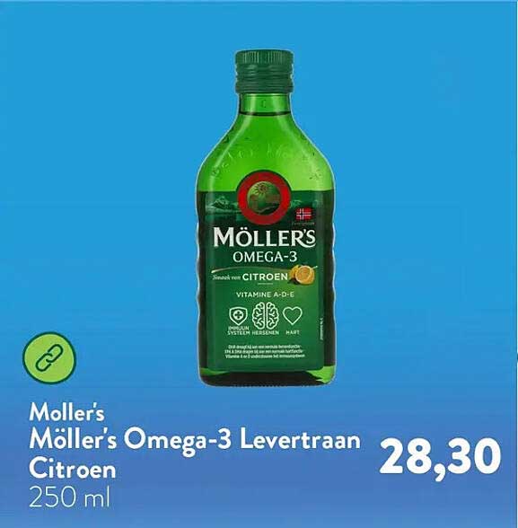 Möller's Möller's Omega-3 Levertraan Citroen 250 ml
