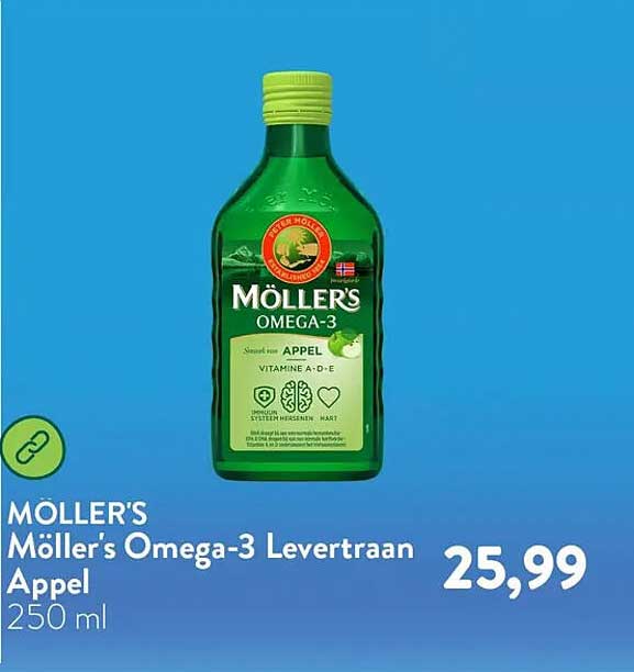 Möller’s Omega-3 Levertraan Appel 250 ml