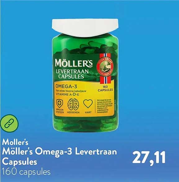 Möller's Omega-3 Levertraan Capsules 160 capsules