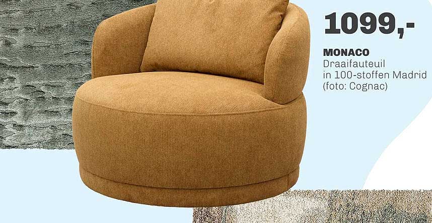 MONACO Drafauteuil in 100-stoffen Madrid (foto: Cognac)