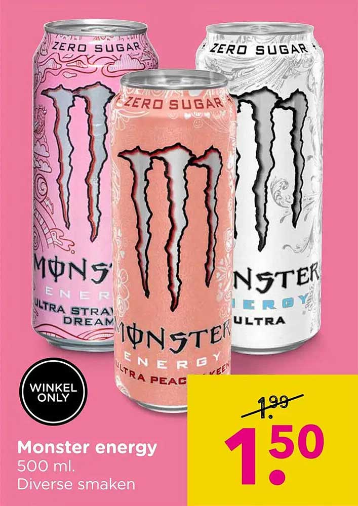 Monster energy 500 ml. Diverse smaken