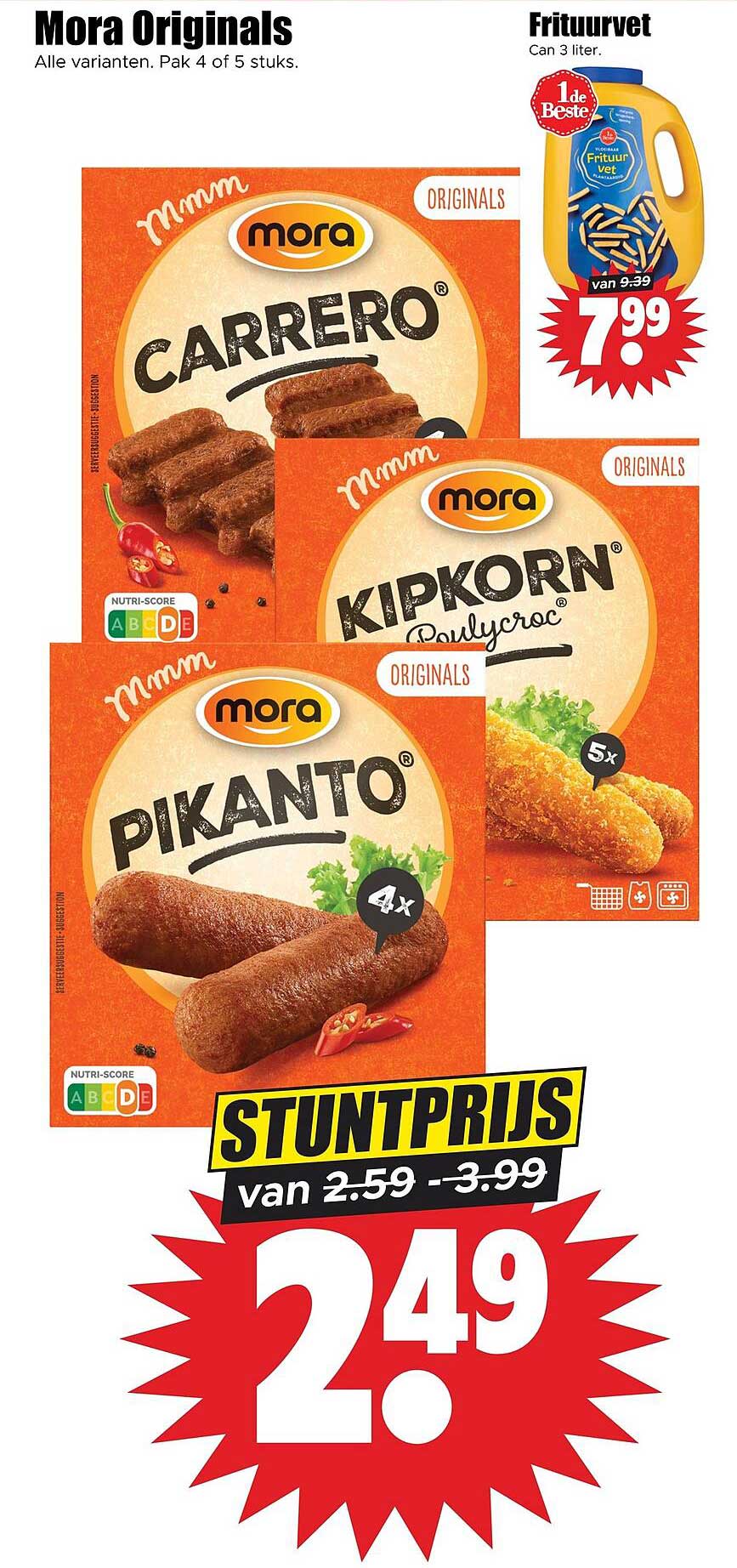 Mora Originals Alle varianten. Pak 4 of 5 stuks. STUNTPRIJS