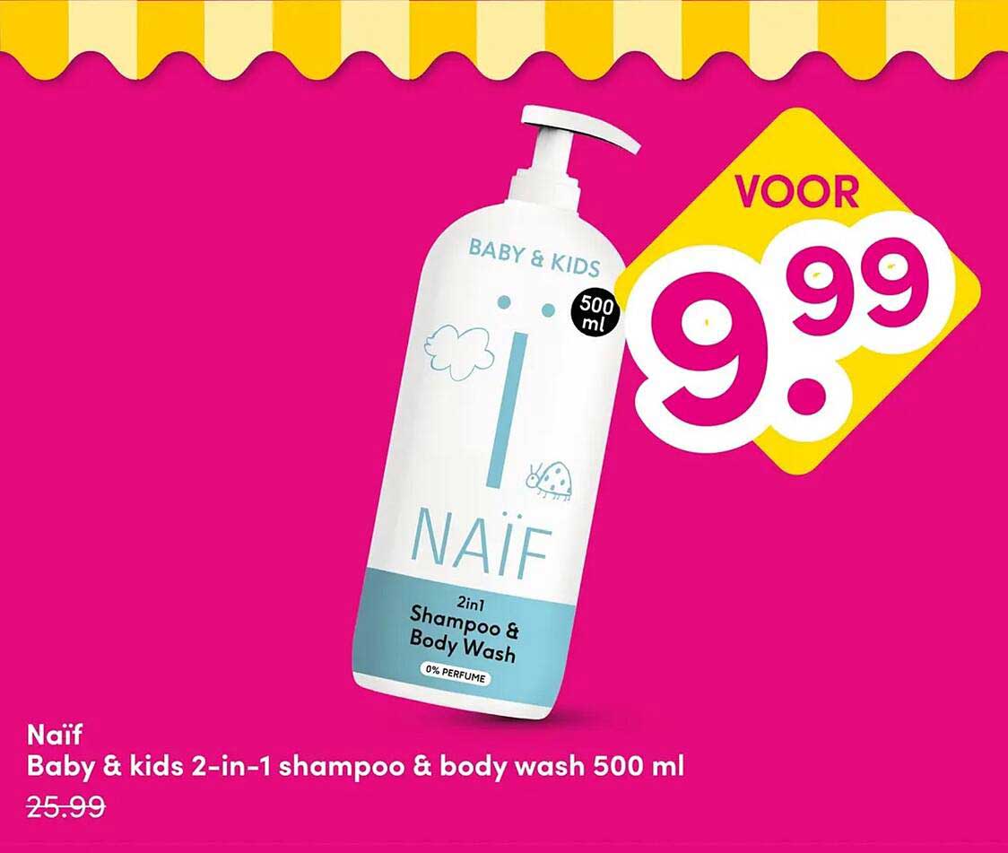 Naïf Baby & kids 2-in-1 shampoo & body wash 500 ml