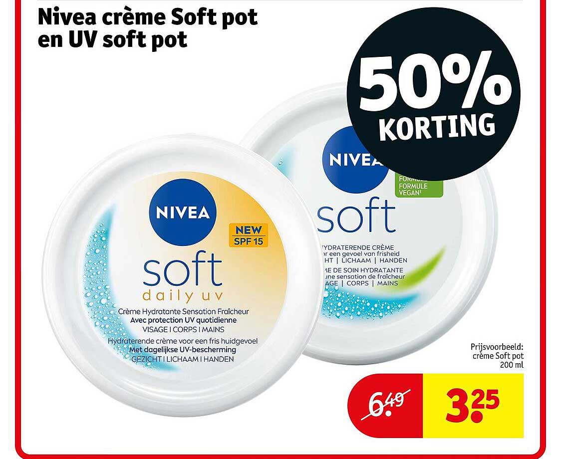 Nivea crème Soft pot en UV soft pot