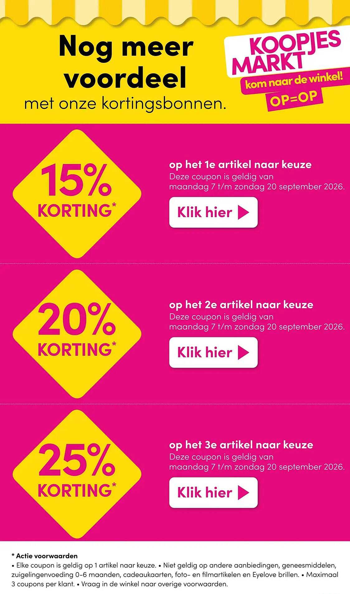 Nog meer voordeel met onze kortingsbonnen.
