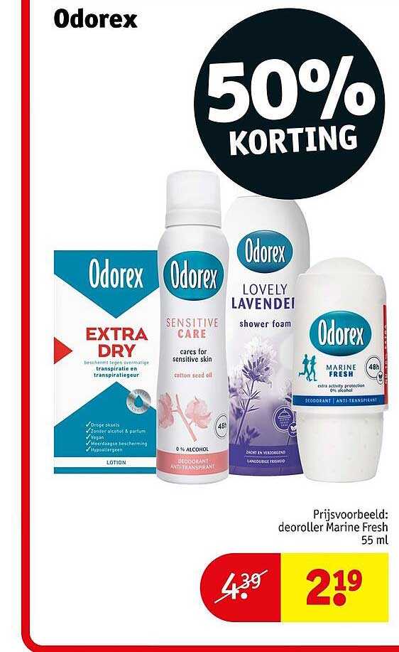 Odorex 50% korting