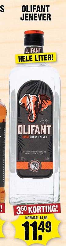 OLIFANT JONGE GRAANJENEVER HELE LITER! KORTING!