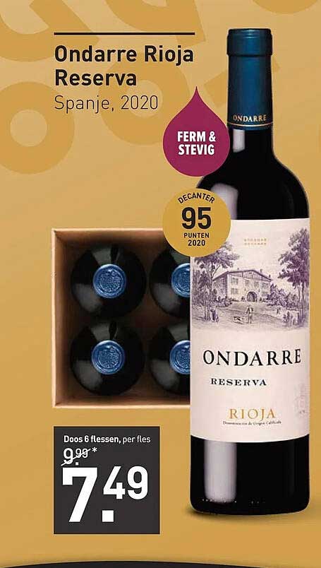 Ondarre Rioja Reserva Spanje, 2020