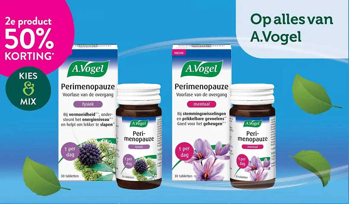 Op alles van A.Vogel 2e product 50% KORTING