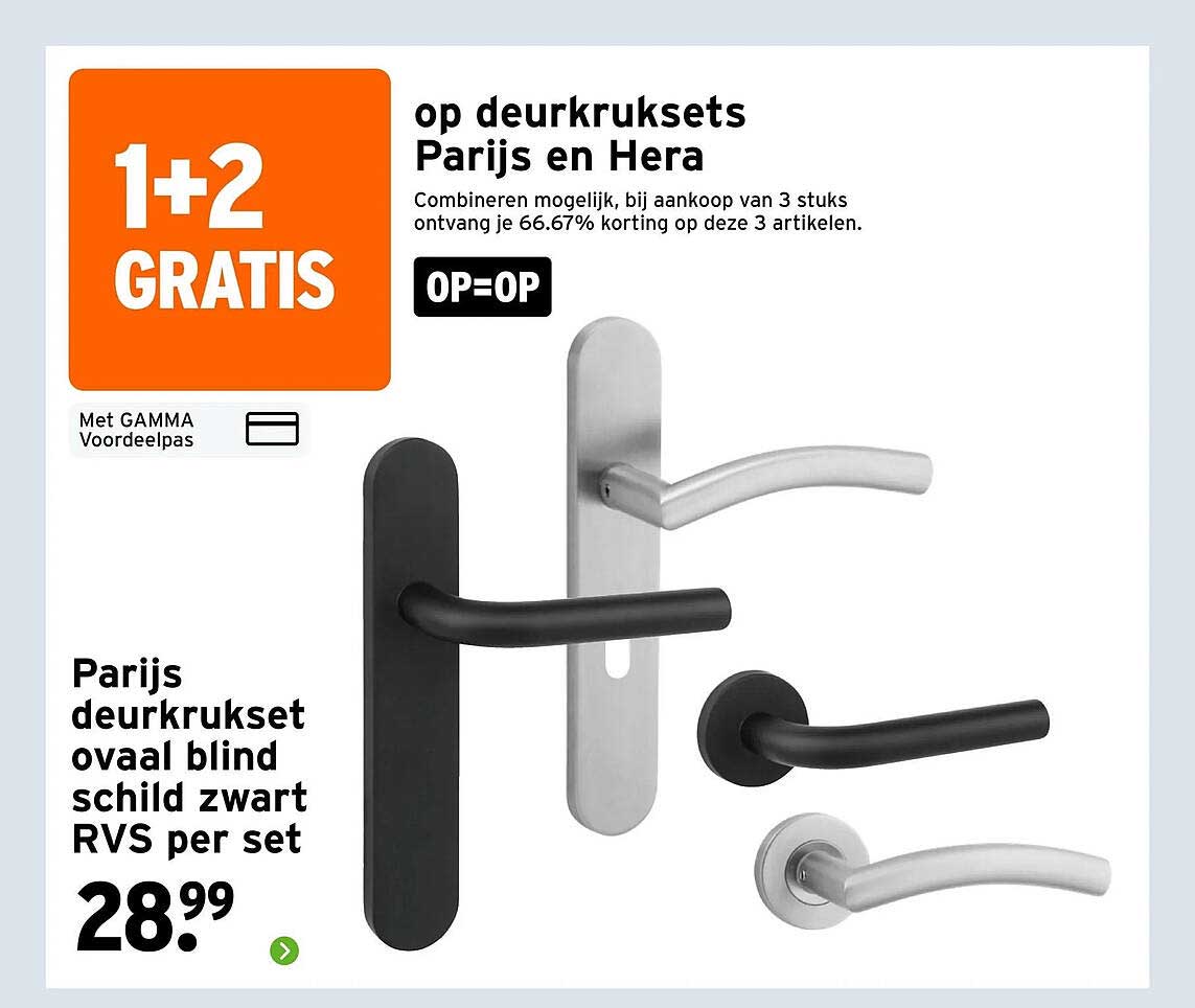 op deurruksets Parijs en Hera 1+2 GRATIS