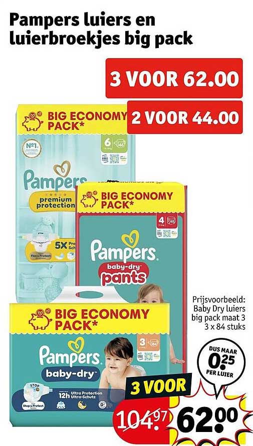 Pampers luiers en luierbroekjes big pack