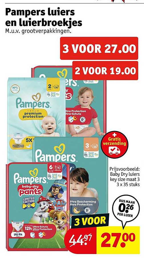 Pampers luiers en luierbroekjes