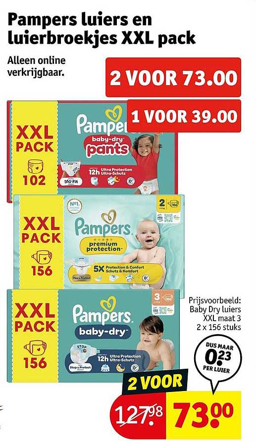 Pampers luiers en luierbroekjes XXL pack 2 VOOR 73.00