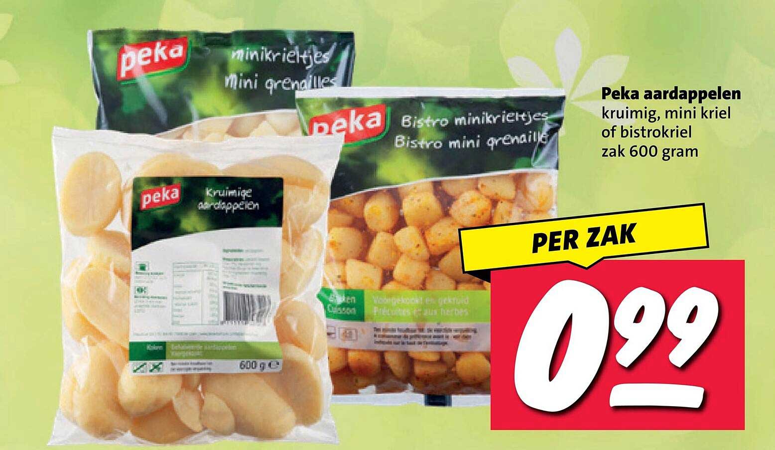 Peka aardappelen kruimig, mini kriel of bistrokriel zak 600 gram