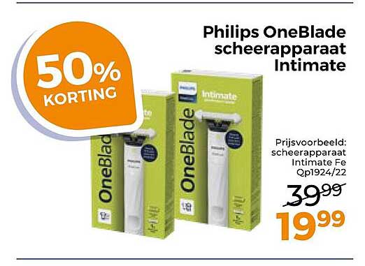 Philips OneBlade scheerapparaat Intimate
