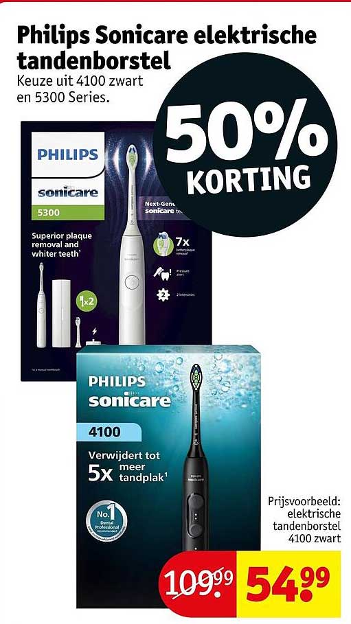 Philips Sonicare elektrische tandenborstel 50% KORTING