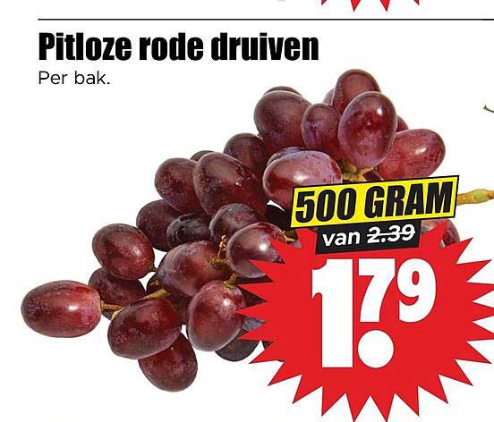 Pitloze rode druiven