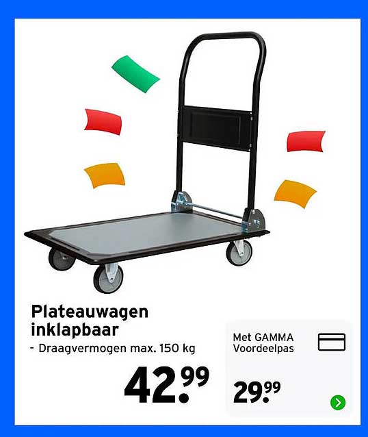 Plateauwagen inklapbaar