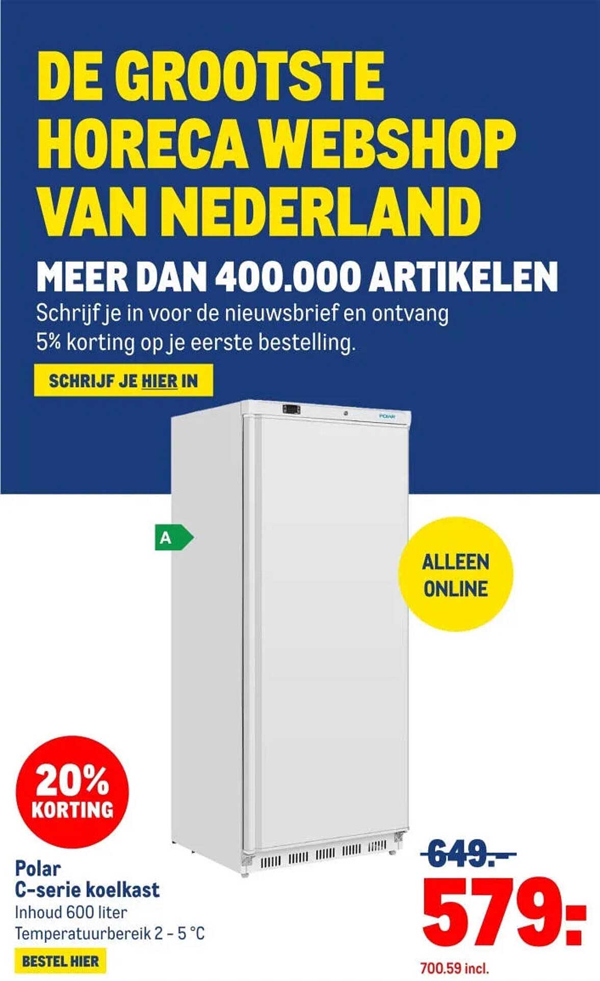 Polar C-serie koelkast 20% korting