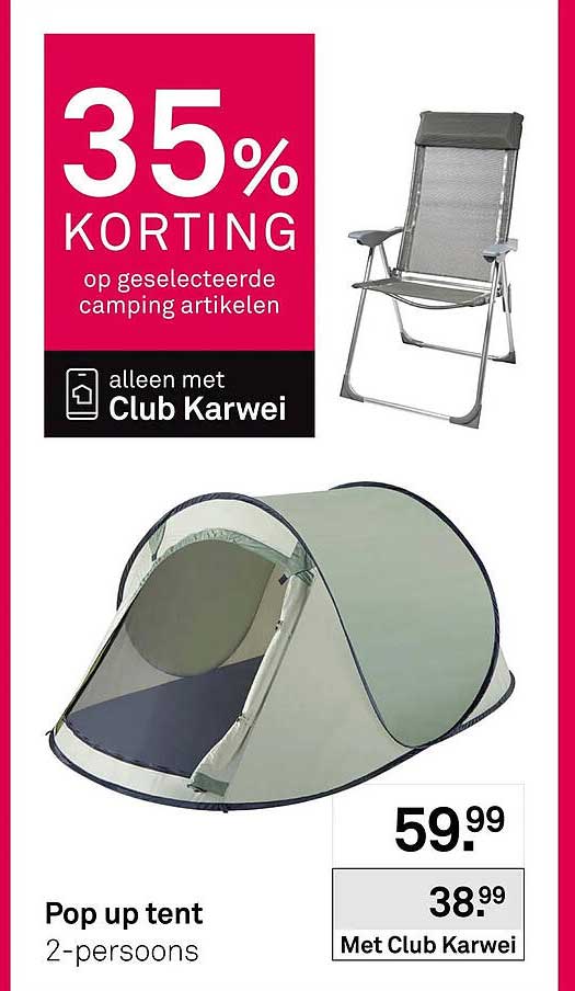 Pop up tent 2-persoons