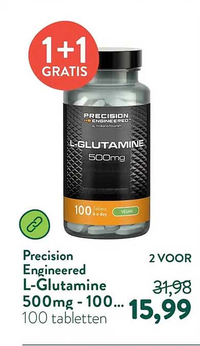 Precision Engineered L-Glutamine 500mg - 100... 1+1 GRATIS