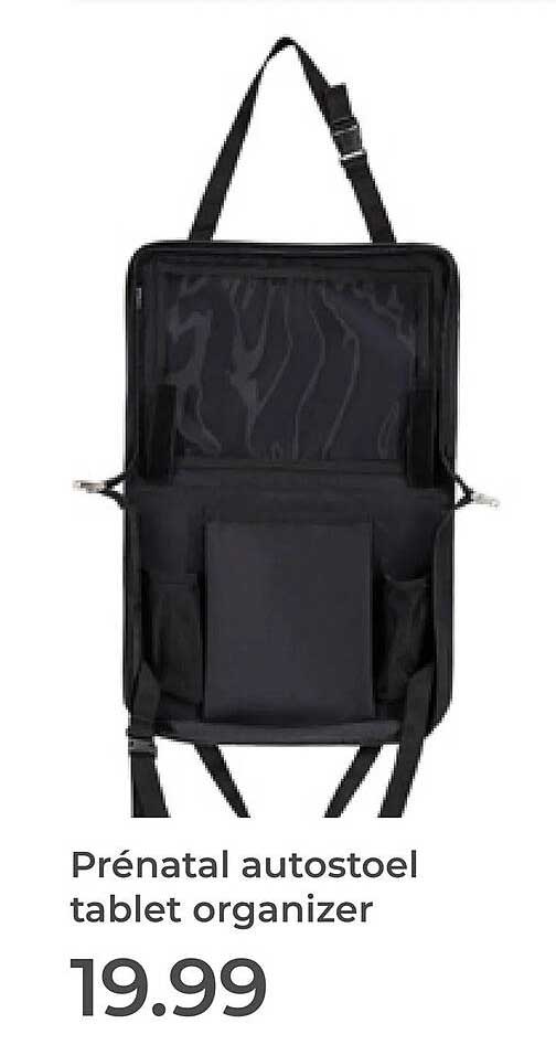 Prénatal autostoel tablet organizer