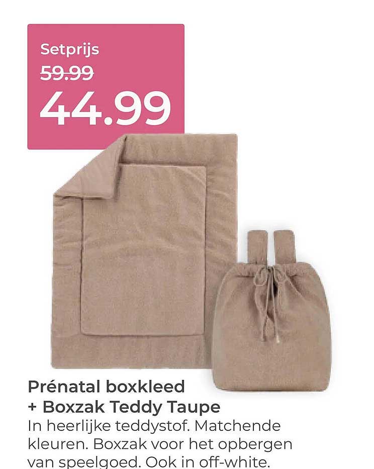 Prénatal boxkleed + Boxzak Teddy Taupe