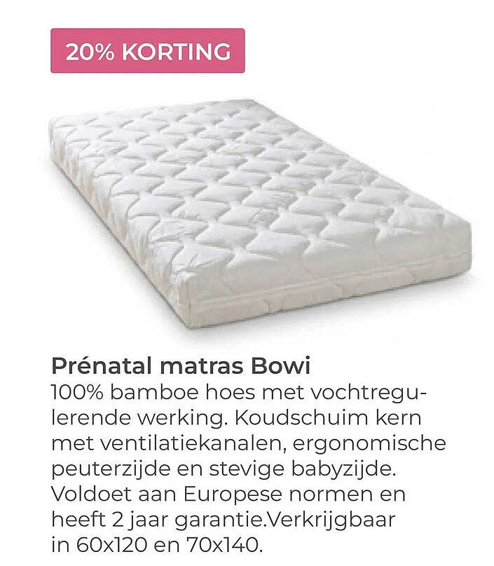 Prénatal matras Bowie 20% KORTING