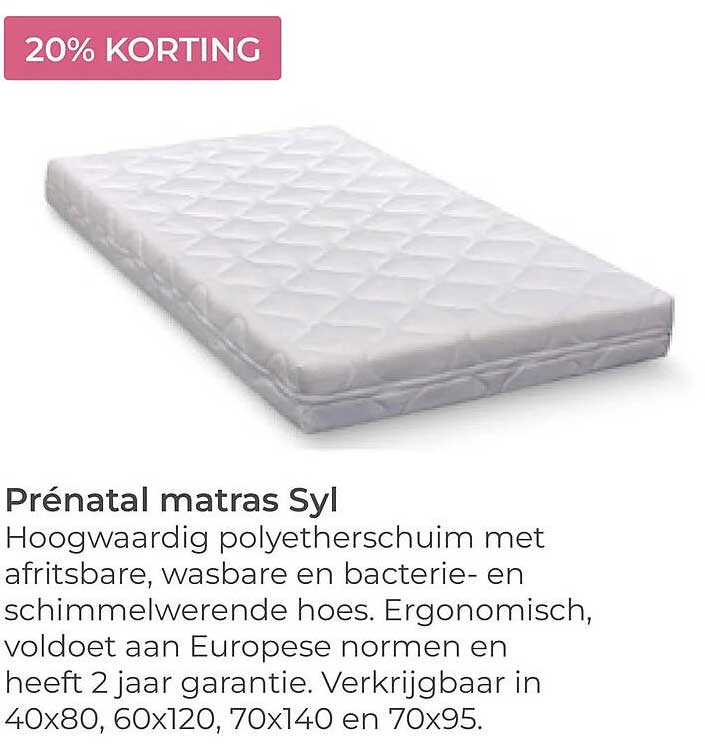 Prénatal matras Syl 20% KORTING
