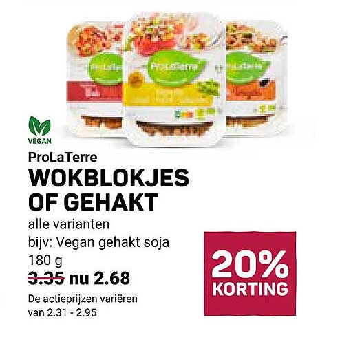 ProLaTerre WOKBLOKJES OF GEHAKT