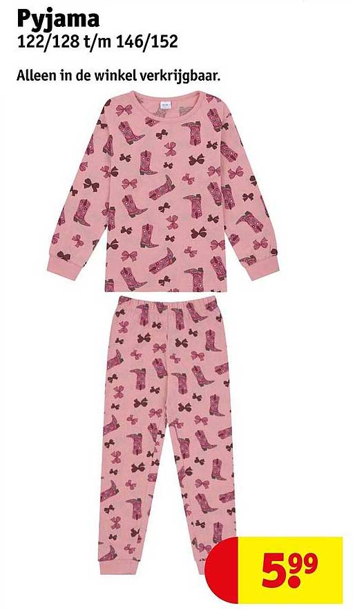 Pyjama 122/128 t/m 146/152