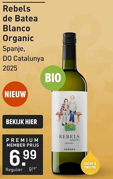 Rebels de Batea Blanco Organic Spanje, DO Catalunya 2025