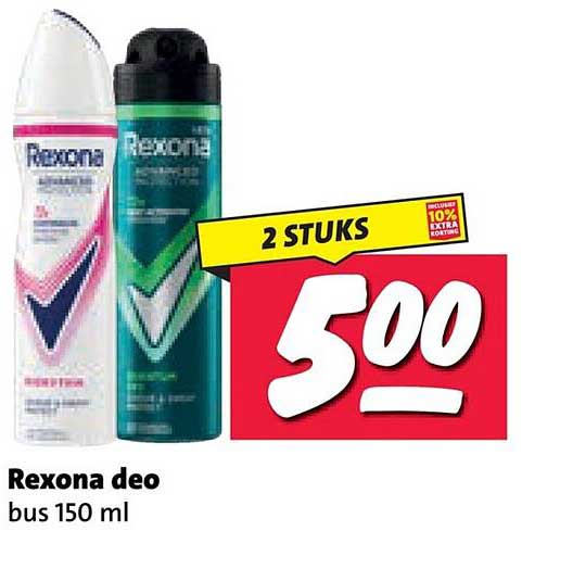 Rexona deo bus 150 ml 2 stuks