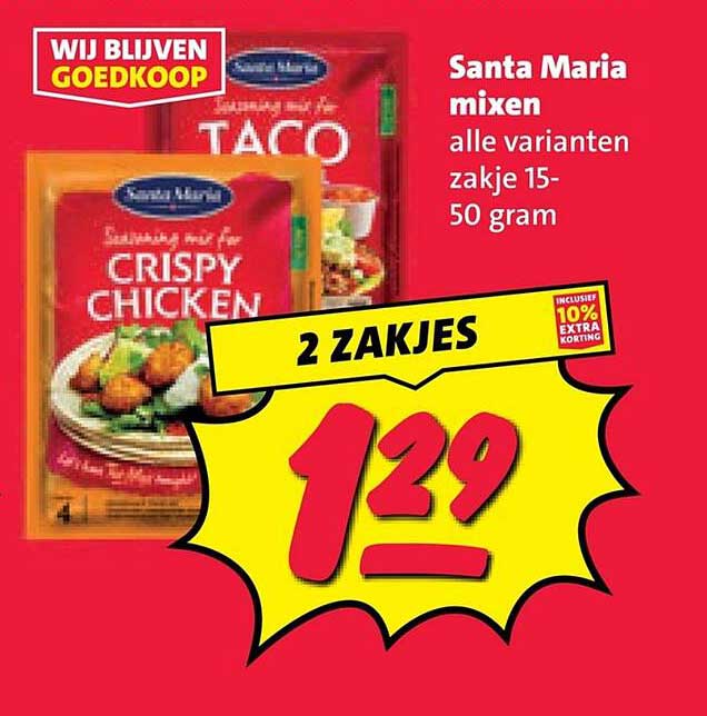 Santa Maria mixen alle varianten zakje 15-50 gram 2 ZAKJES