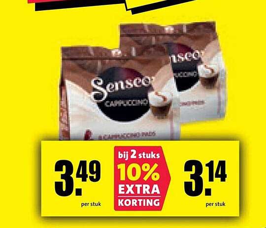 Senseo Cappuccino Pads bij 2 stuks 10% EXTRA KORTING