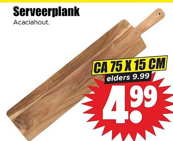 Serveerplank Acaciahout CA 75 X 15 CM elders 9.99