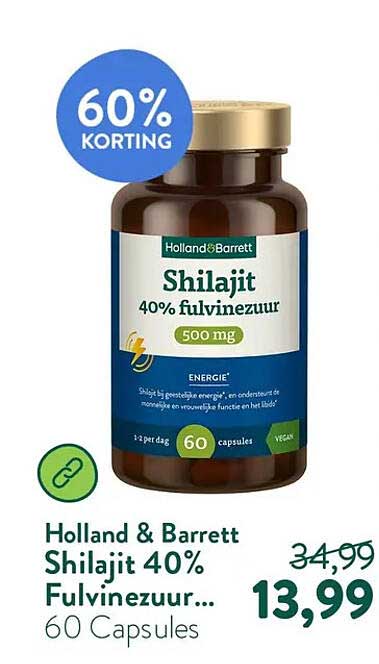 Shilajit 40% Fulvinezuur... 60 Capsules 60% KORTING